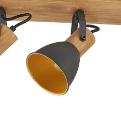 Lindby Merela spot, tre, svart, 4 lyskilder Hot