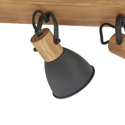 Lindby Merela spot, tre, svart, 4 lyskilder Hot