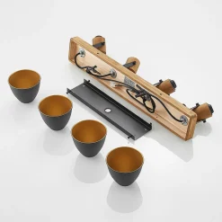 Lindby Merela spot, tre, svart, 4 lyskilder Hot