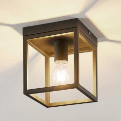 Lindby Meron taklampe, kasseformet, mørkegrå Sale