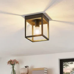 Lindby Meron taklampe, kasseformet, mørkegrå Sale