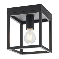 Lindby Meron taklampe, kasseformet, mørkegrå Sale