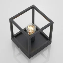 Lindby Meron taklampe, kasseformet, mørkegrå Sale