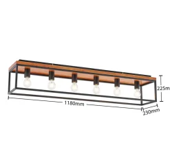 Lindby Miravi taklampe, 6 lyskilder| Design- Og Hotellbelysning