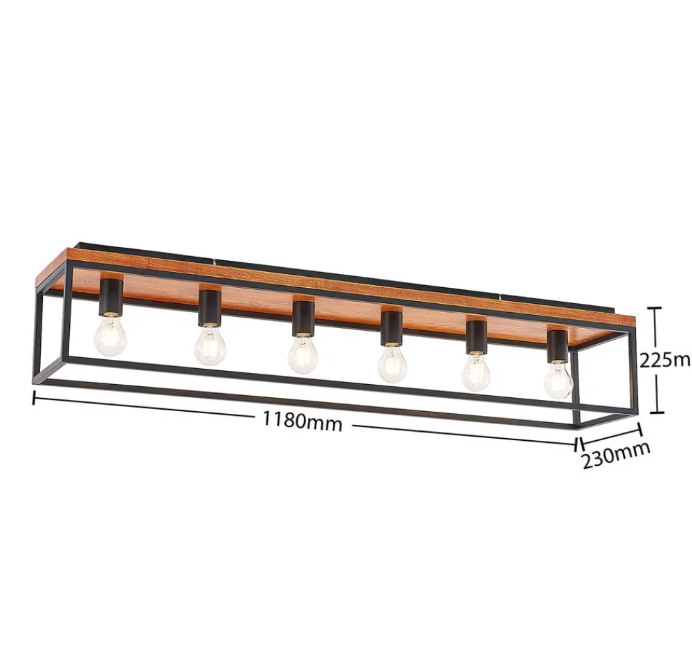 Lindby Miravi taklampe, 6 lyskilder| Design- Og Hotellbelysning