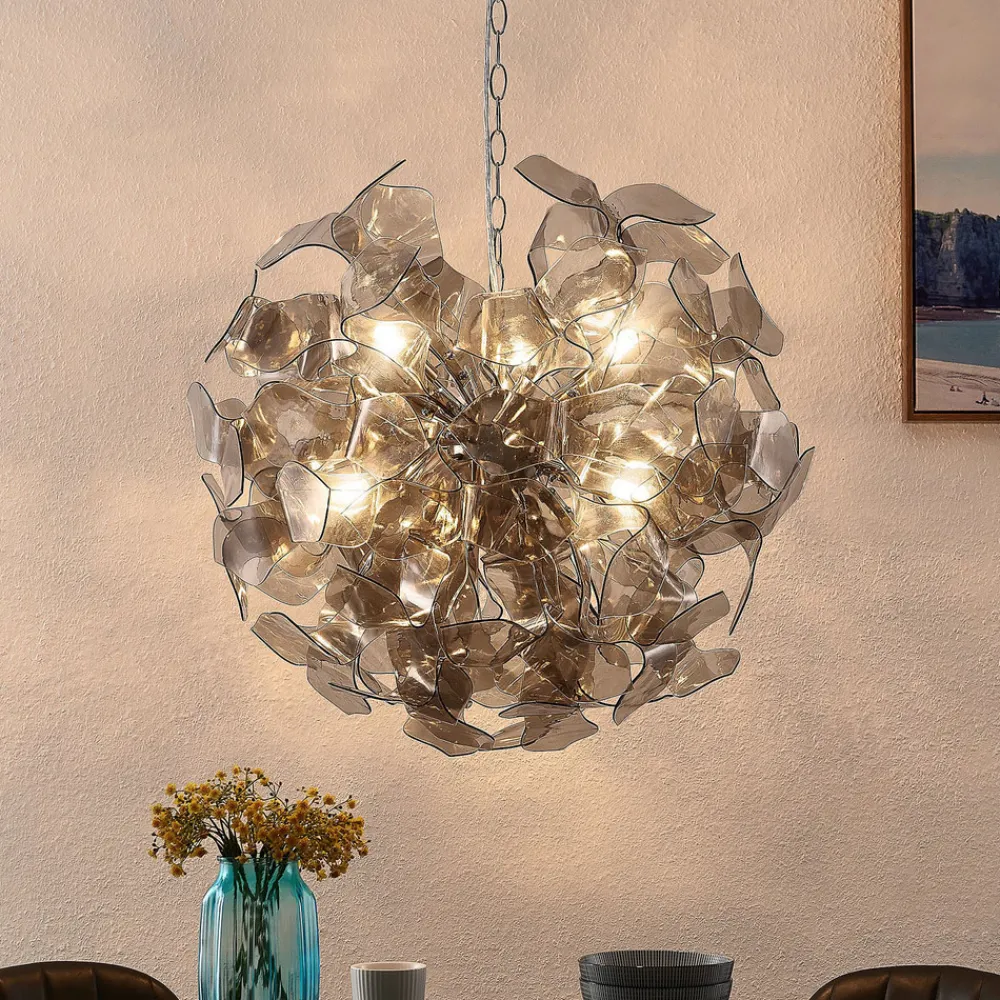 Lindby Moscalina hengelampe, røykgrå Clearance