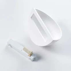 Lindby Narin uplight vegglampe, hvit, gips, halvsirkelformet, 28 cm| Design- Og Hotellbelysning