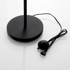 Lindby Nymar gulvlampe, tøy, svart gull| Gulvlamper