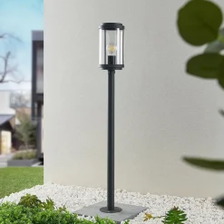 Lindby Ojali veilampe, rund, mørkegrå| Gatebelysning, Pullert Belysning