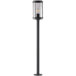 Lindby Ojali veilampe, rund, mørkegrå| Gatebelysning, Pullert Belysning