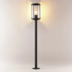 Lindby Ojali veilampe, rund, mørkegrå| Gatebelysning, Pullert Belysning