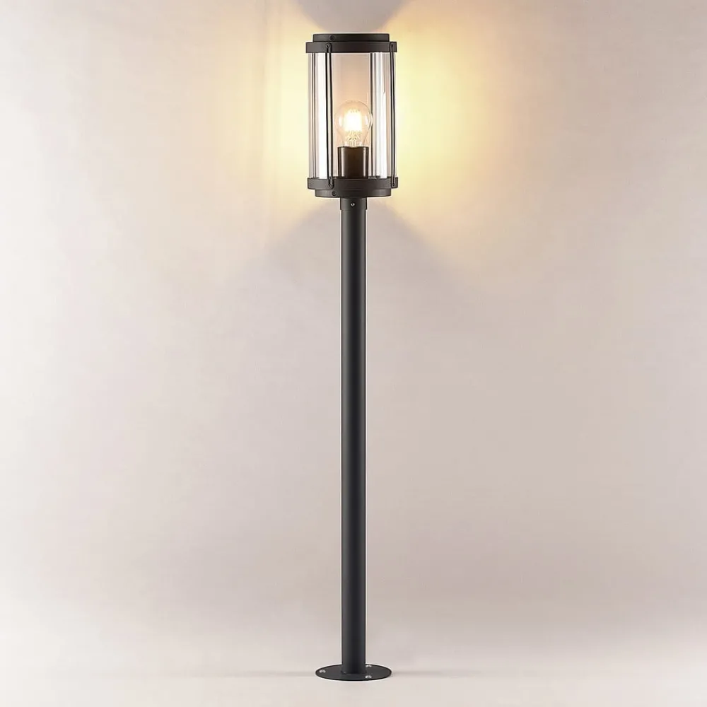 Lindby Ojali veilampe, rund, mørkegrå| Gatebelysning, Pullert Belysning