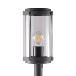 Lindby Ojali veilampe, rund, mørkegrå| Gatebelysning, Pullert Belysning