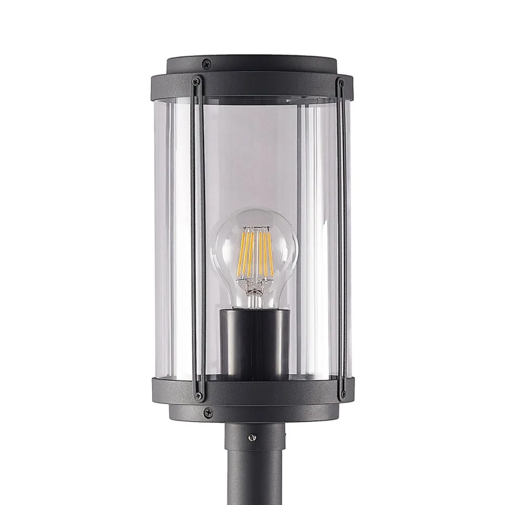 Lindby Ojali veilampe, rund, mørkegrå| Gatebelysning, Pullert Belysning