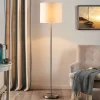 Lindby Parsa gulvlampe, hvit, tekstil, høyde 167 cm, E27| Gulvlamper