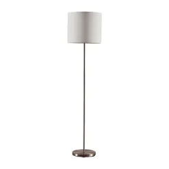 Lindby Parsa gulvlampe, hvit, tekstil, høyde 167 cm, E27| Gulvlamper