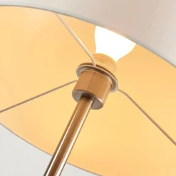 Lindby Parsa gulvlampe, hvit, tekstil, høyde 167 cm, E27| Gulvlamper