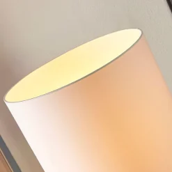 Lindby Parsa gulvlampe, hvit, tekstil, høyde 167 cm, E27| Gulvlamper