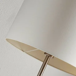 Lindby Parsa gulvlampe, hvit, tekstil, høyde 167 cm, E27| Gulvlamper
