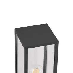 Lindby Peldar sokkellampe, høyde 40 cm, antrasitt, glass| Sokkellamper