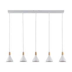 Lindby pendellampe Arina, 100 cm, hvit, 5 lyskilder, E14| Pendellamper