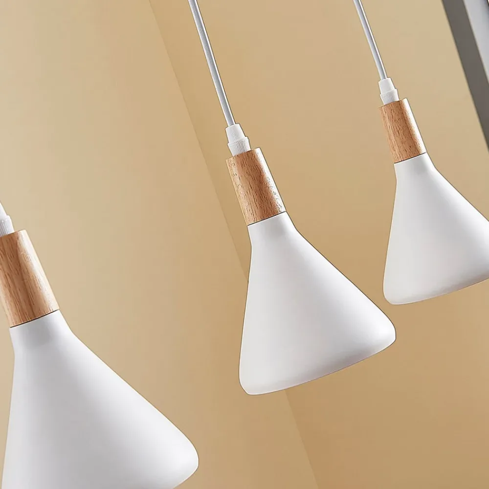 Lindby pendellampe Arina, 100 cm, hvit, 5 lyskilder, E14| Pendellamper