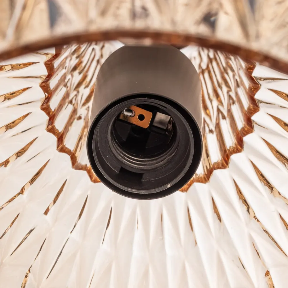 Lindby pendellampe Belarion, ravfarget, glass, Ø 23 cm| Pendellamper