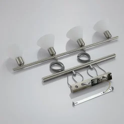 Lindby pendellampe Delira, 4 lyskilder, nikkel, høydejusterbar| Pendellamper