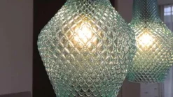 Lindby pendellampe Drakar, 3-lys, lyseblå, glass, Ø 25 cm| Pendellamper