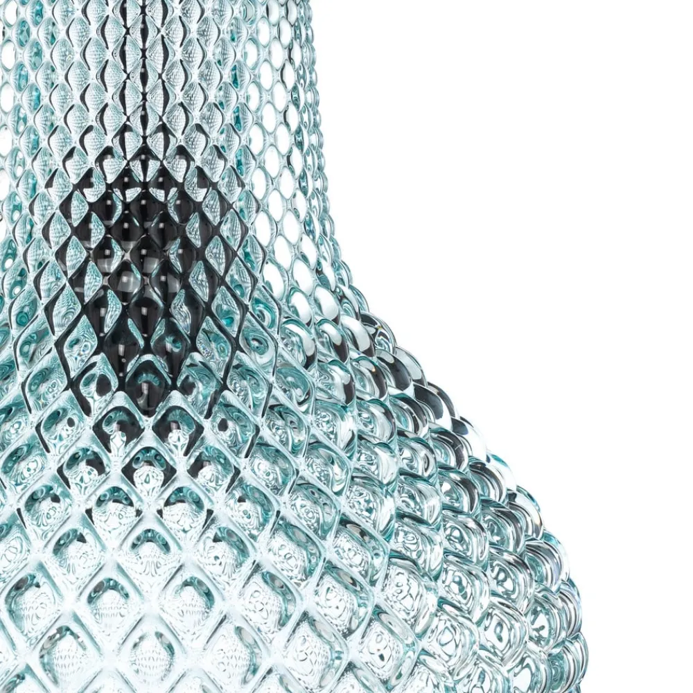 Lindby pendellampe Drakar, 3-lys, lyseblå, glass, Ø 25 cm| Pendellamper