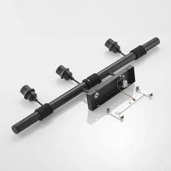 Lindby pendellampe Emna, 3 lyskilder, svart/gull, metall, 101 cm| Pendellamper