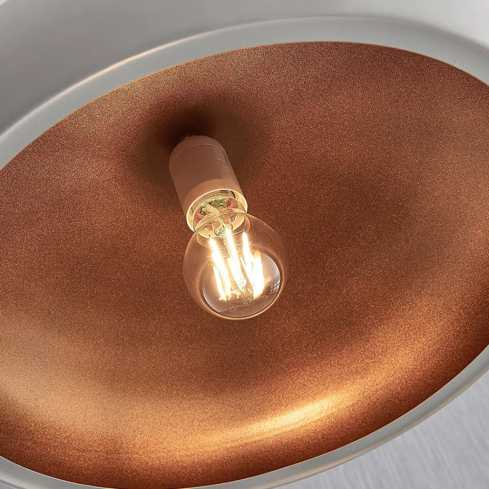 Lindby pendellampe Gerwina, hvit/gull, metall, 40 cm, E27 Best