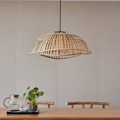 Lindby pendellampe Ilajus, Ø 62 cm, bambus, E27| Pendellamper