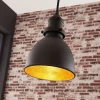 Lindby pendellampe Jasminka, svart/gull, metall, 1 lyskilde.| Pendellamper