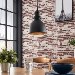 Lindby pendellampe Jasminka, svart/gull, metall, 1 lyskilde.| Pendellamper