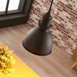 Lindby pendellampe Jasminka, svart/gull, metall, 1 lyskilde.| Pendellamper