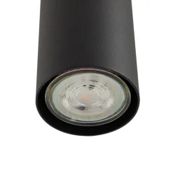 Lindby pendellampe Joffrey, Ø 6 cm, svart, metall, GU10| Pendellamper