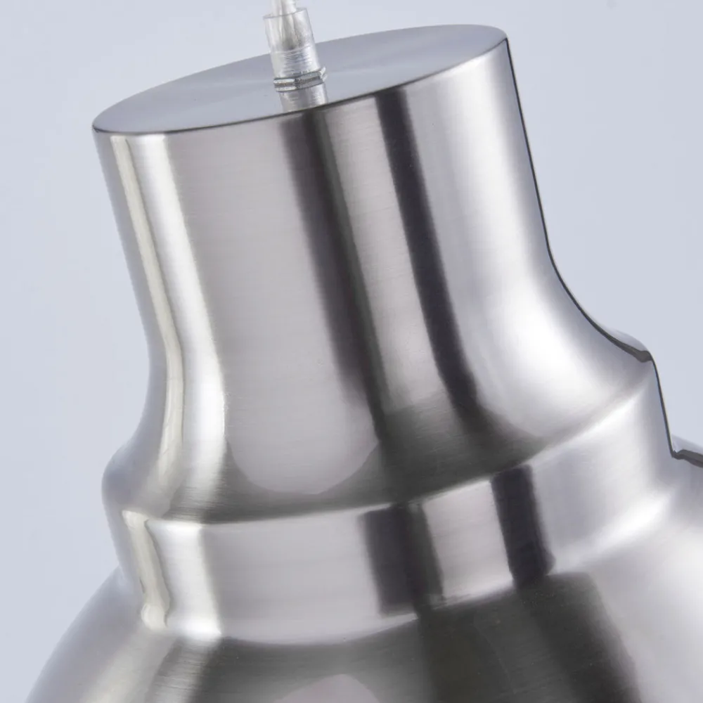 Lindby pendellampe Letty, Ø 39 cm, nikkelfarget, metall, E27 New