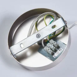 Lindby pendellampe Letty, Ø 39 cm, nikkelfarget, metall, E27 New