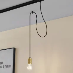 Lindby pendellampe Linaro, Ø 4,6 cm, gull, 1-faset, E27