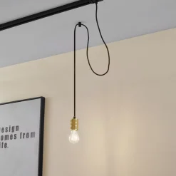 Lindby pendellampe Linaro, Ø 4,6 cm, gull, 1-faset, E27