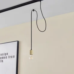 Lindby pendellampe Linaro, Ø 4,6 cm, gull, 1-faset, E27