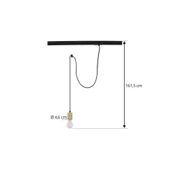 Lindby pendellampe Linaro, Ø 4,6 cm, gull, 1-faset, E27