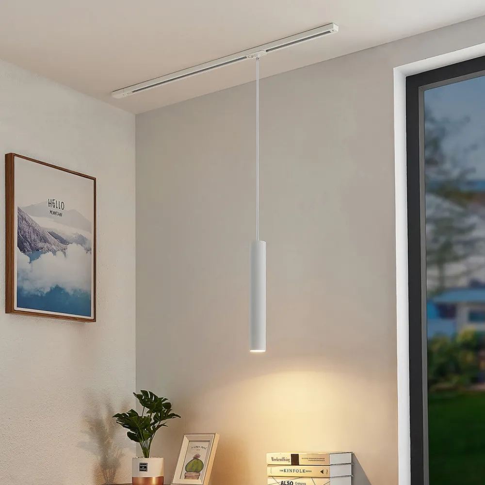 Lindby pendellampe Linaro, 40 cm, hvit, 1-fase, GU10 Online
