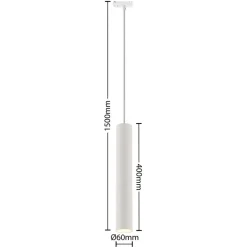 Lindby pendellampe Linaro, 40 cm, hvit, 1-fase, GU10 Online