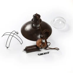 Lindby pendellampe Louisanne, justerbar, brun, Ø 35 cm| Pendellamper