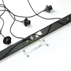 Lindby pendellampe Marla, 3 lyskilder, glass, røykgrå, 102 cm Outlet