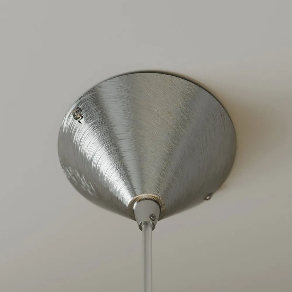 Lindby pendellampe Petra, hvit, glass, Ø 40 cm, kjegle, E27| Pendellamper