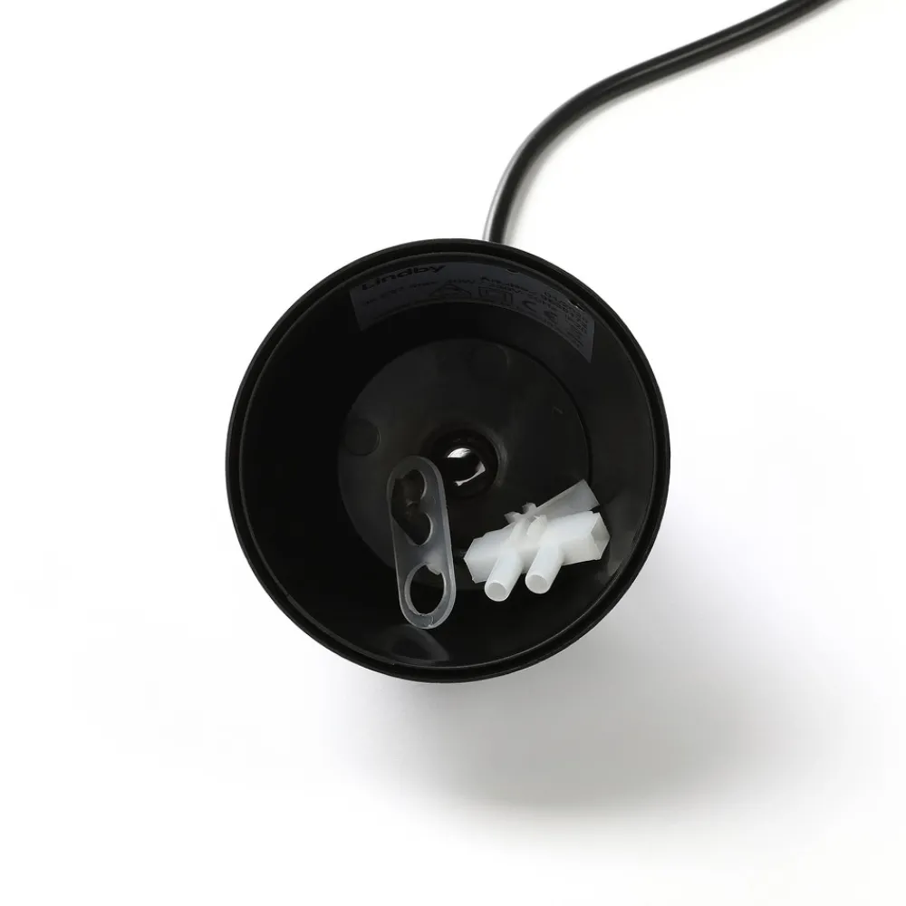 Lindby pendellampe Simaria, svart, tekstil, Ø 60 cm, E27 Discount