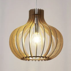 Lindby pendellampe Sina, Ø 35 cm, tre, E27| Pendellamper